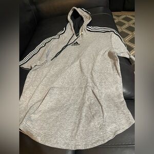 Adidas Gray Hoodie with Stripes SIZE SMALL NEW WITH TAG!!
